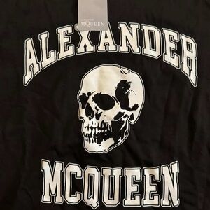 Alexander McQueen Black Tee with Skull